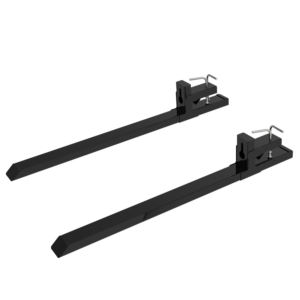 Non-adjustable clip-on pallet forks